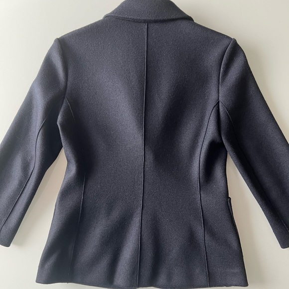 The Row Navy Blue Virgin Wool Blend Blazer w/ 3/4 Sleeves, Size 6 - Picture 5 of 8